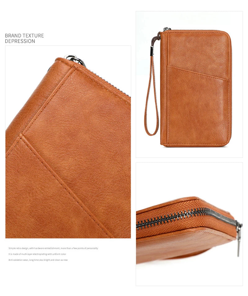 Travel Passport Wallet - RFID Anti-Theft PU Leather Organizer for Men & Women