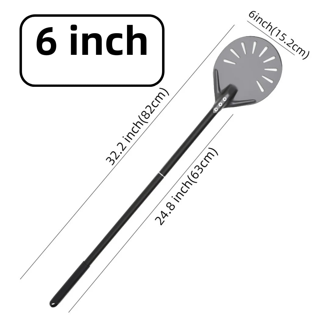 6-14 Inch Hard Anodized Aluminum Pizza Peel – Durable Oven Spatula & Bread Paddle