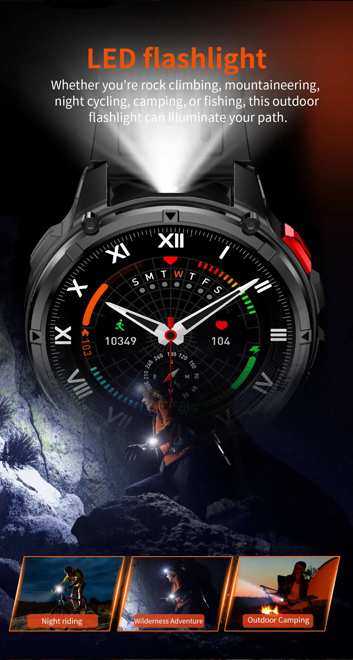 T-Rex3 Pro Smartwatch: GPS, 5ATM Waterproof, Military-Grade Sports & Outdoor Tracker