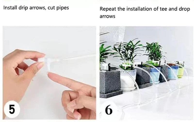 Garden Drip Irrigation Kit with Regulating Valve - Potted Plants & Greenhouse Watering System