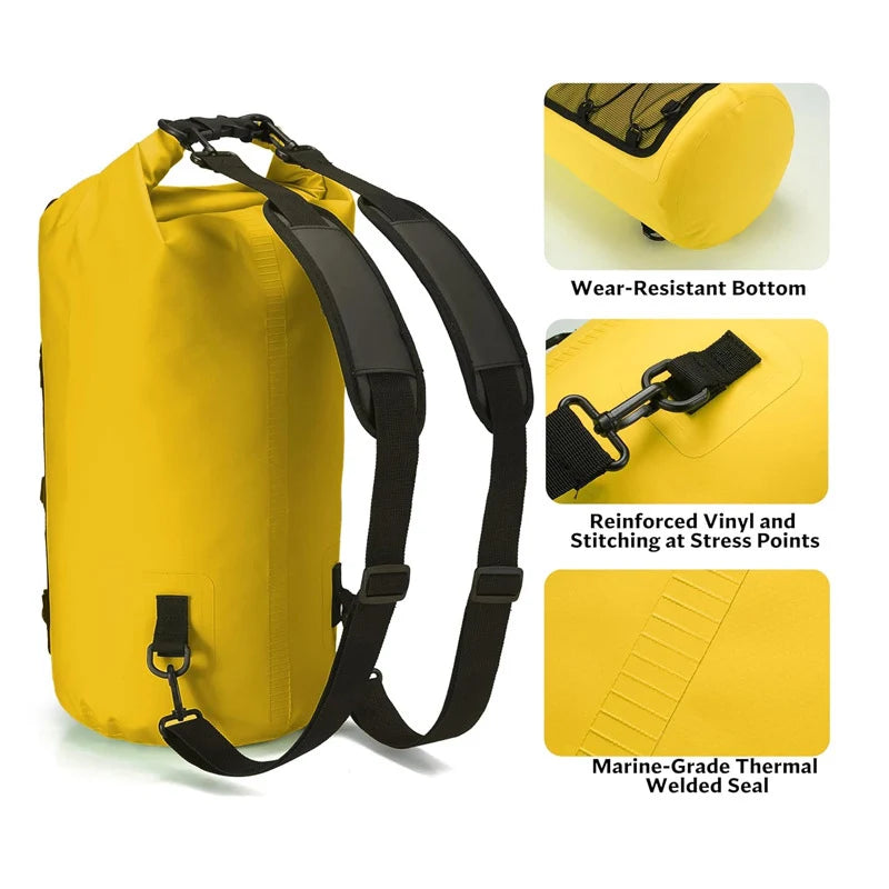 Waterproof Dry Bag Backpack for Kayaking & Outdoor Adventures - 10L/20L