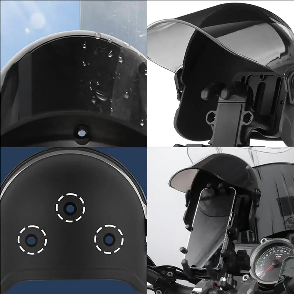Motorcycle Phone Mount - Waterproof with Sunshade & Rain Protection