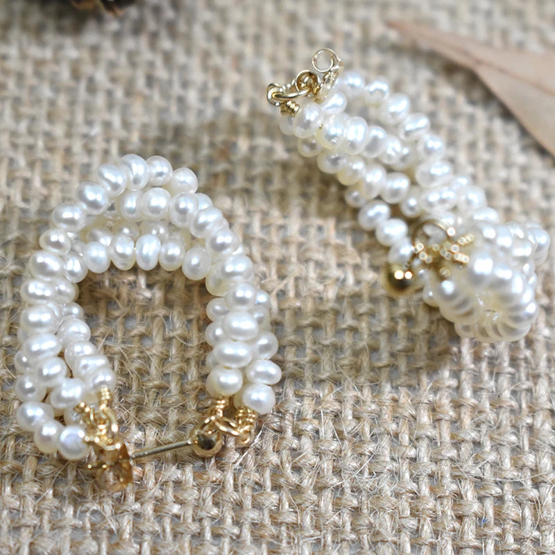 Elegant Freshwater Seed Pearl Earrings - 14K Gold Filled Jewelry
