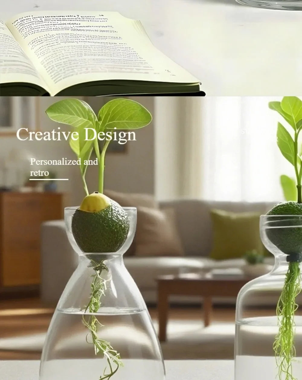 Elegant Hydroponic Glass Vase - Desktop Decor Planter