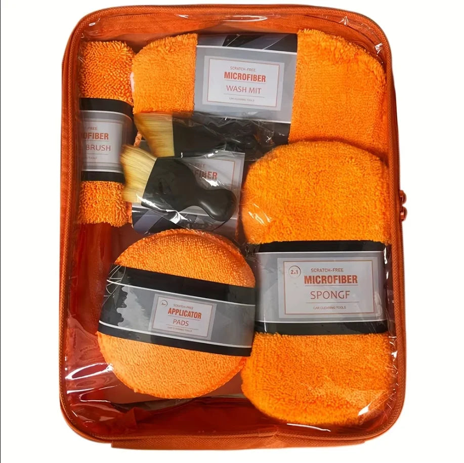 11-Piece Microfiber Car Cleaning & Detailing Kit - Scratch Removal