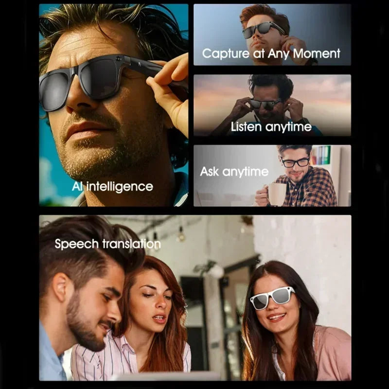 Lenovo AI Smart Camera Glasses - Hands-Free Live Capture & Streaming