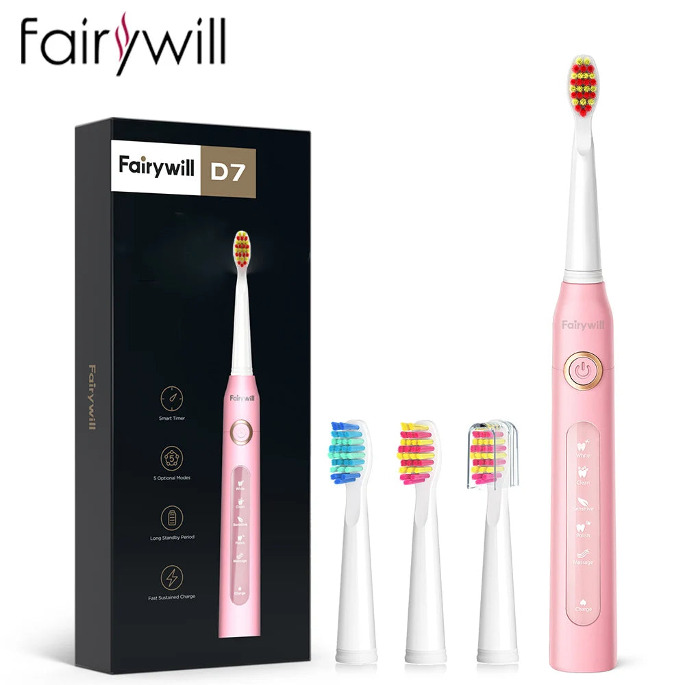 Fairywill FW-507 Sonic Electric Toothbrush - USB Rechargeable
