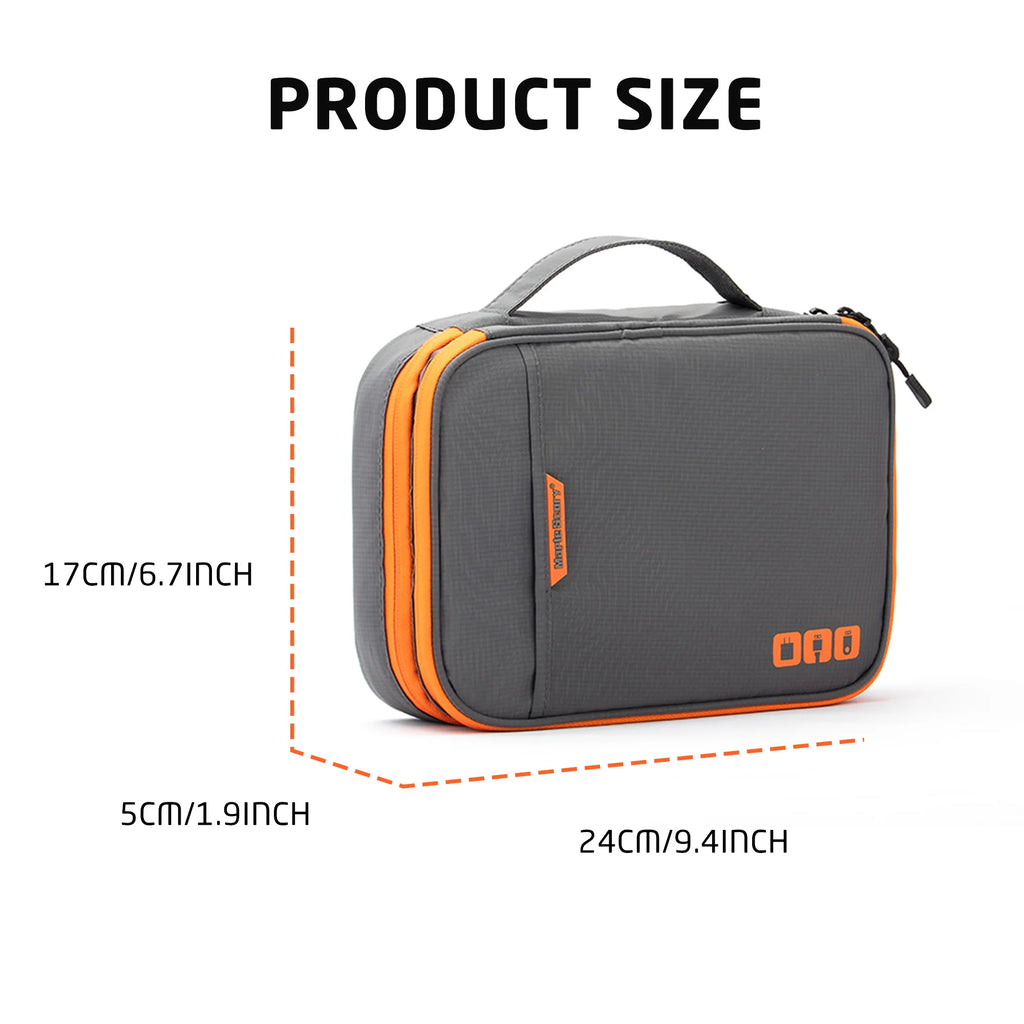 Travel Cable Organizer Bag - Portable Electronic Accessories Pouch