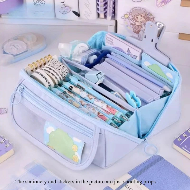 Large Capacity Multifunctional Pencil Case & Desktop Organizer for Kids