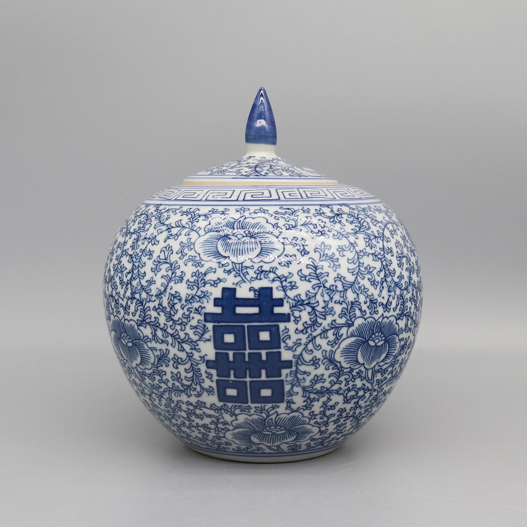 Elegant Blue & White Ceramic Jar & Vase - Home Decor
