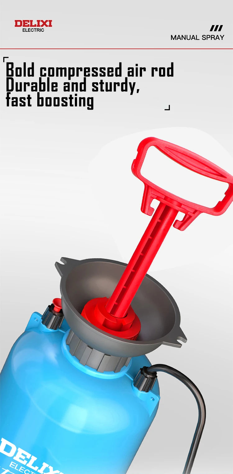 DELIXI ELECTRIC 3/5/8L Garden Sprayer - Multi-Purpose Pressure Pump for Lawn & Garden