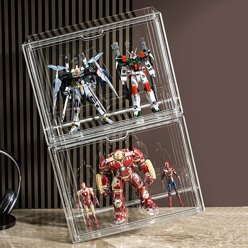 Large Capacity Clear Acrylic Organizer Box for Figures, Blind Boxes & Makeup