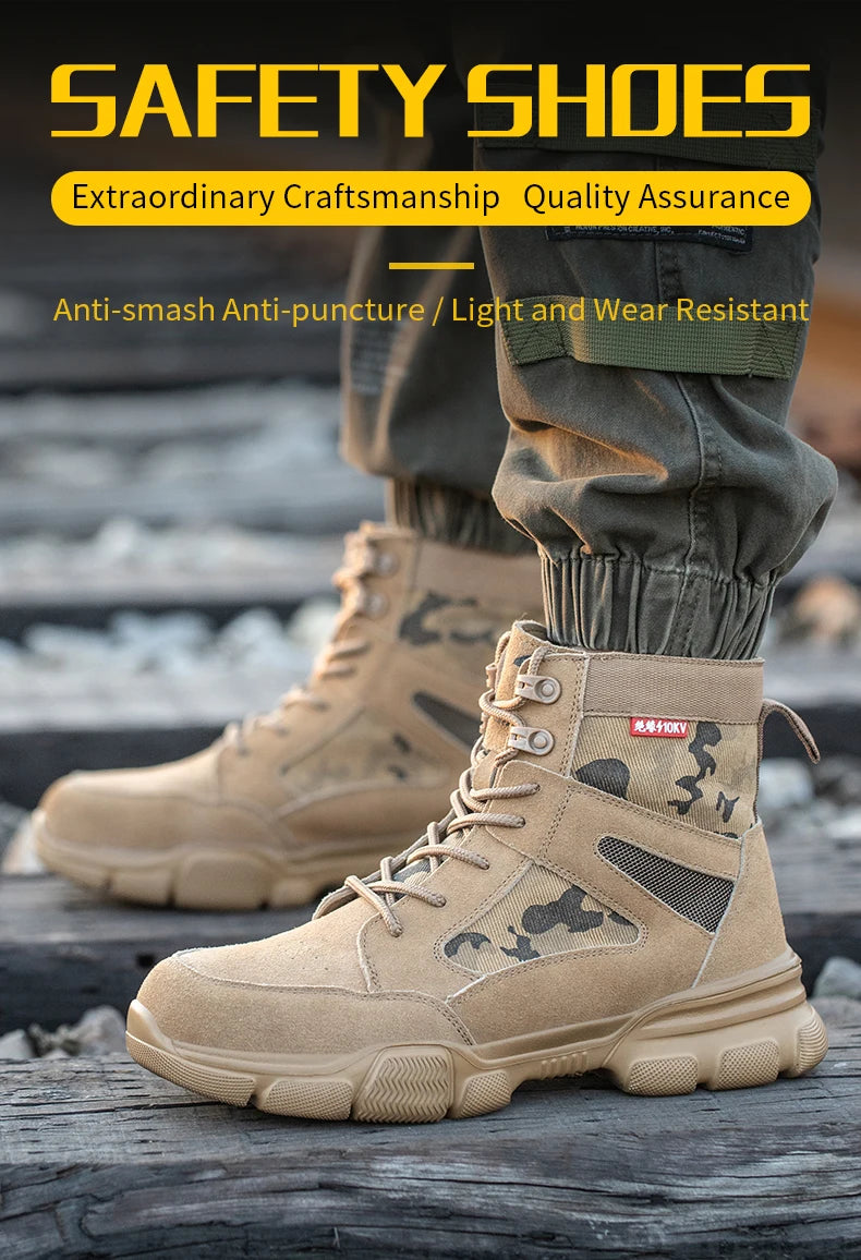 Tulldent Desert Combat Indestructible Safety Boots | Ultimate Protection Footwear