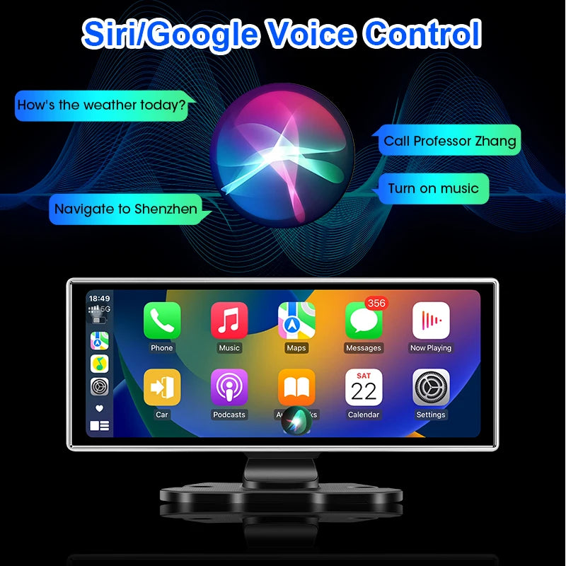 10/11.26" 4K Dash Cam with Wireless Carplay & Android Auto | GPS | Dual Lens