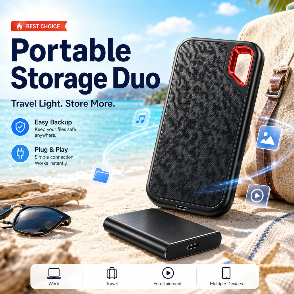 4TB Portable SSD Waterproof Shockproof High-Speed External Drive Pro