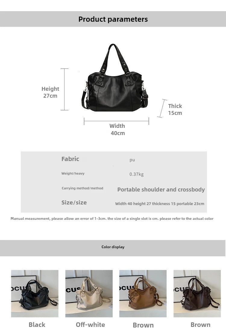 Vabena 2026 Soft Interior Shoulder Bags - High Quality Contrasting PU Handbags