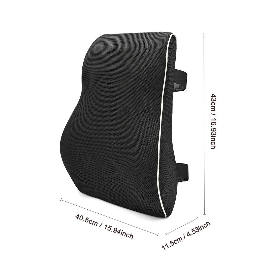 Ergonomic Memory Foam Lumbar Support Cushion for Car & Office