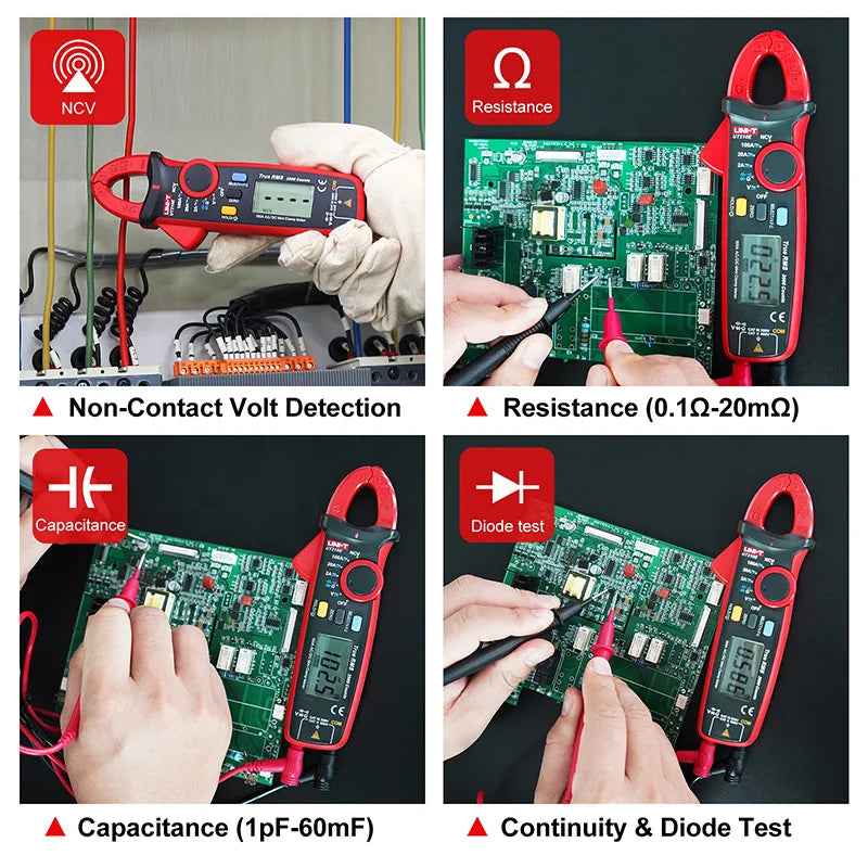 UNI-T UT210E/UT210D Digital Clamp Meter | AC/DC Ammeter | True RMS Multimeter for Electricians & HVAC