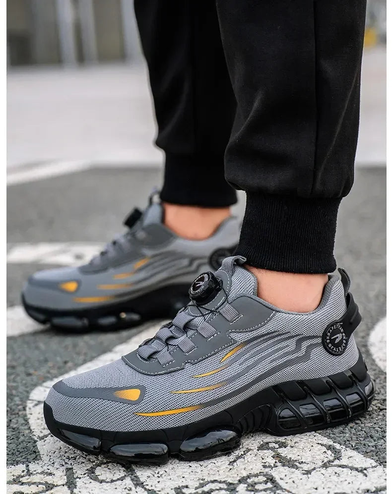Vabena Lace-Free Steel Toe Safety Sneakers for Ultimate Work Comfort