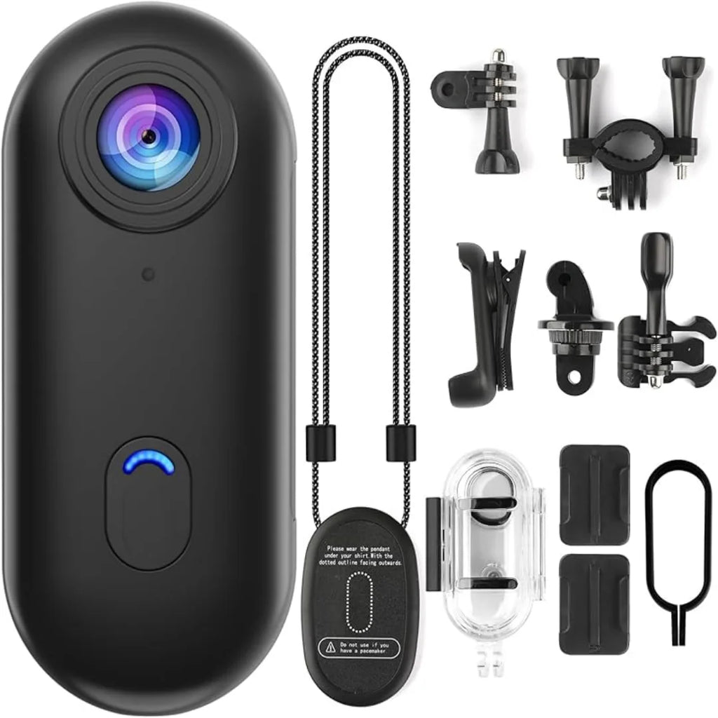 Vabena 4K Mini Action Camera - Waterproof POV Body Cam for Adventures