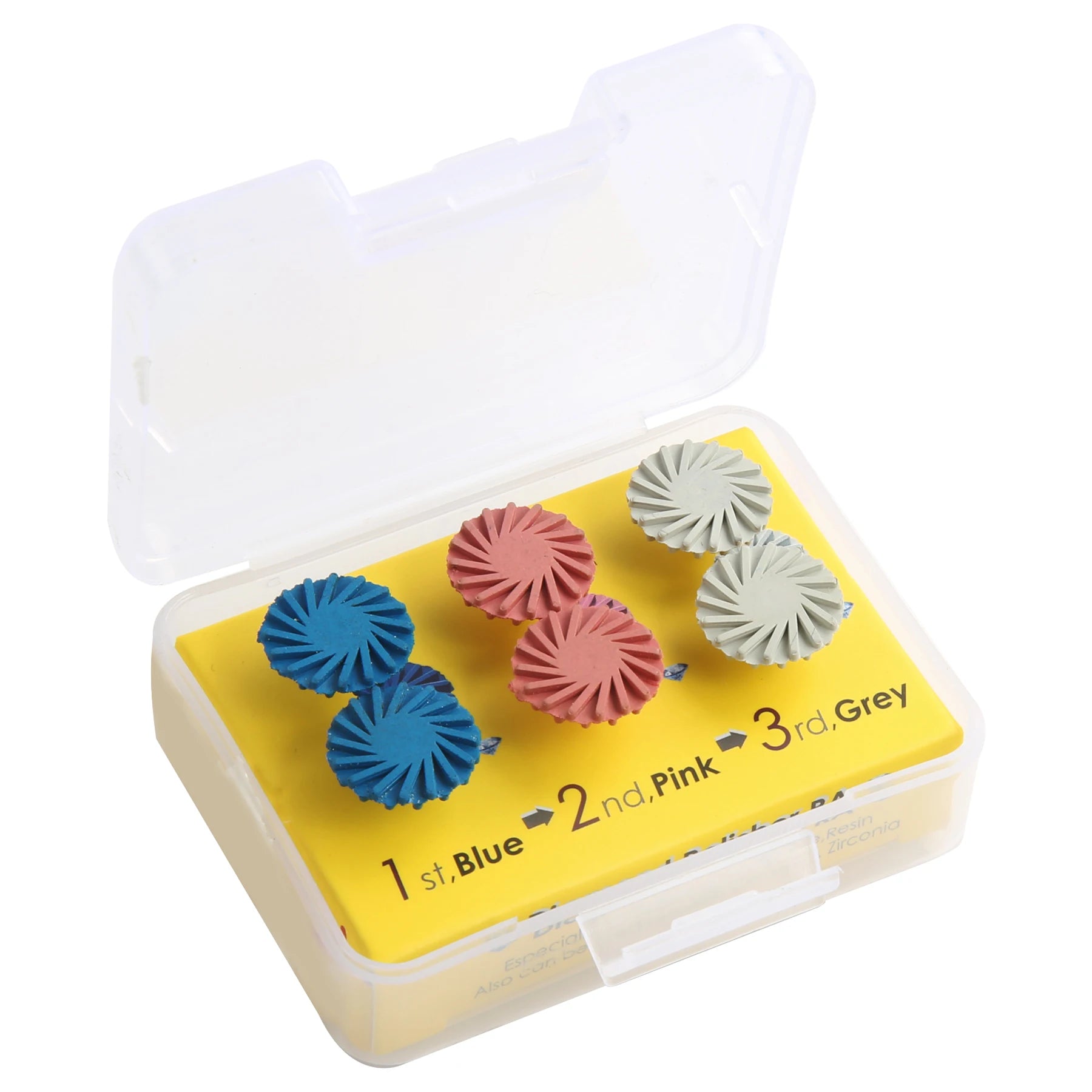 6Pcs Dental Diamond Polishing Discs Set for Composite Resin RA Burs