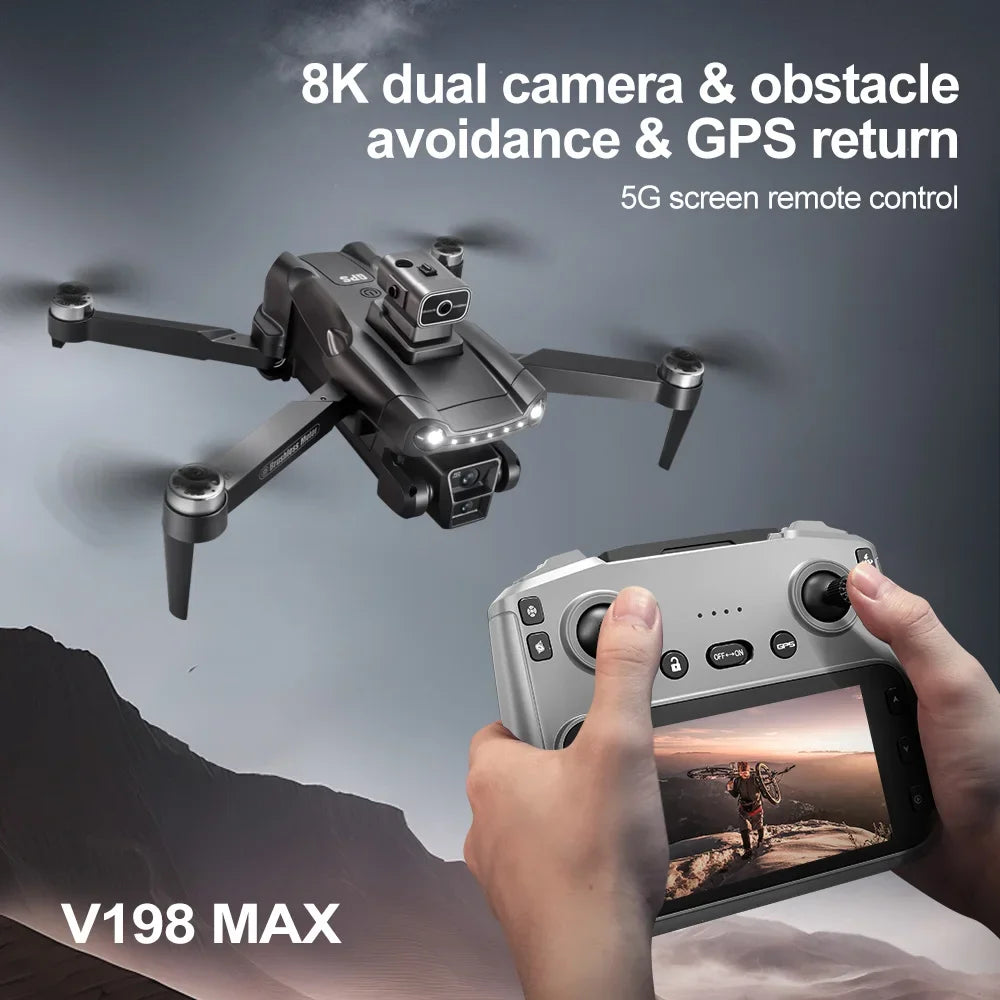 Lenovo V198 MAX GPS Drone 8K/4K Camera Obstacle Avoidance