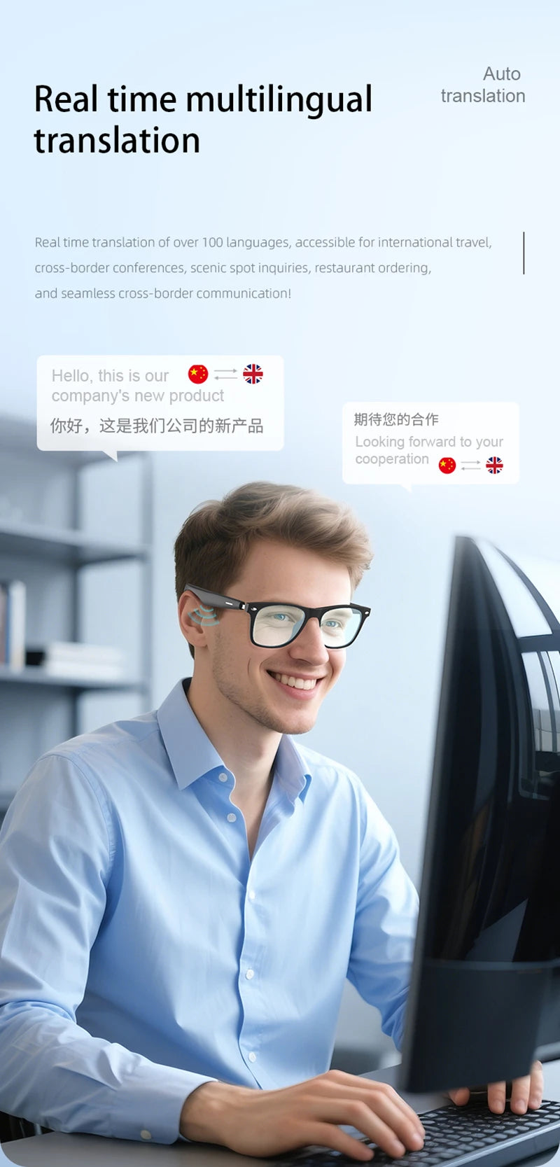 VIVO Fashion Smart Glasses | Waterproof Bluetooth Audio & Calls