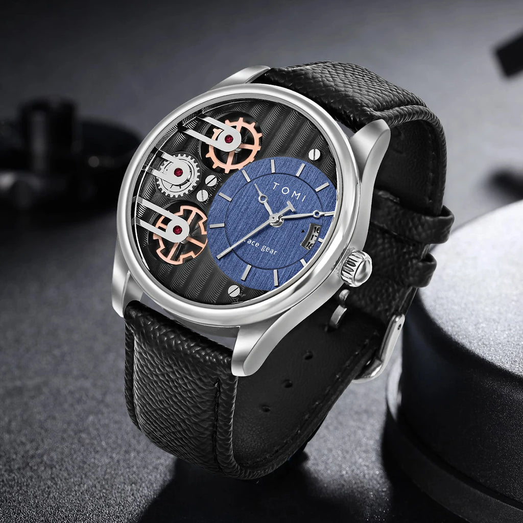 TOMI Men's Luxury Quartz Watch Gift Set - Detachable Strap
