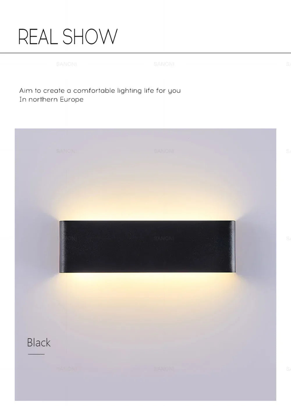 Modern LED Wall Lamp Sconce - Indoor Lighting Fixture for Bedside, Living Room, Stairs, Bathroom & Home Decor