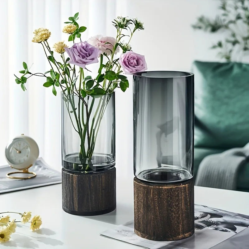 Elegant Retro Glass Vase | Vintage Floral Display for Home Decor