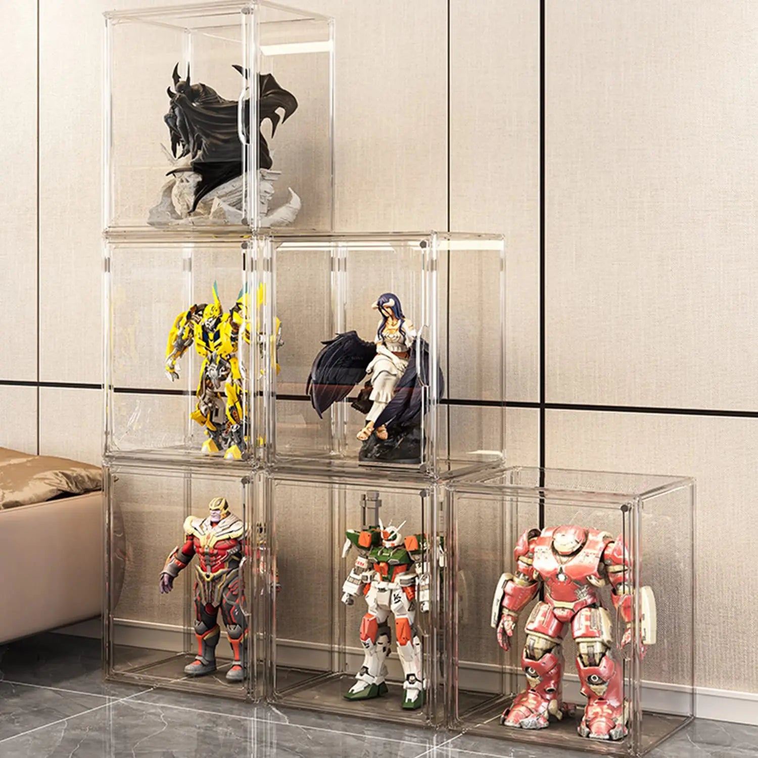 Large Capacity Clear Acrylic Organizer Box for Figures, Blind Boxes & Makeup