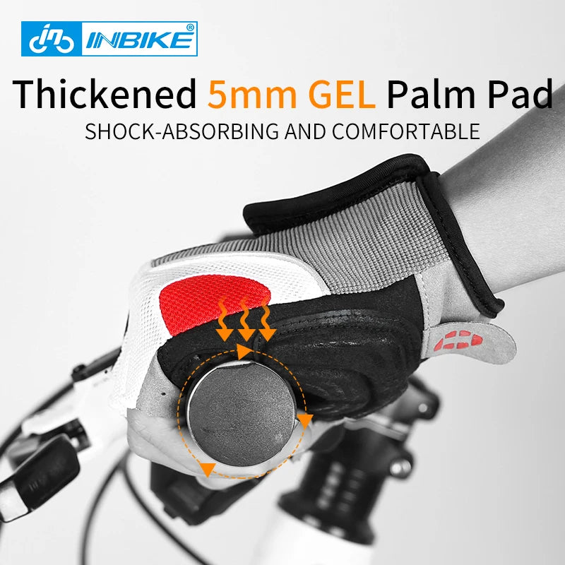 INBIKE Shockproof Gel Pad Cycling Gloves - Half Finger Summer Sport