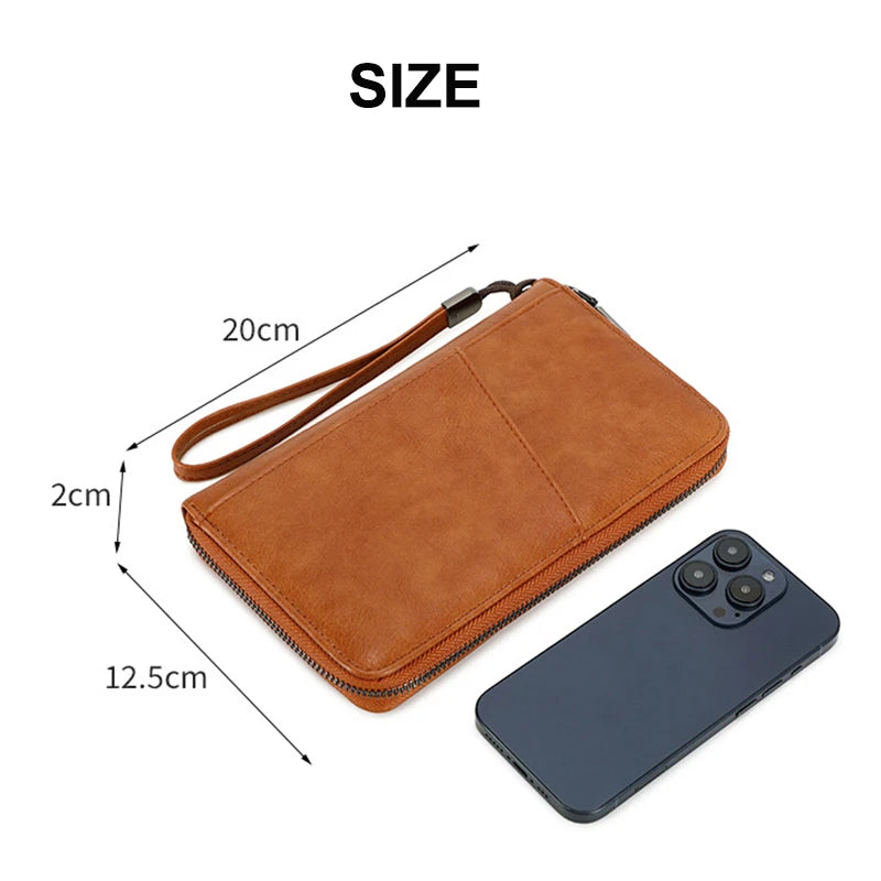 Travel Passport Wallet - RFID Anti-Theft PU Leather Organizer for Men & Women