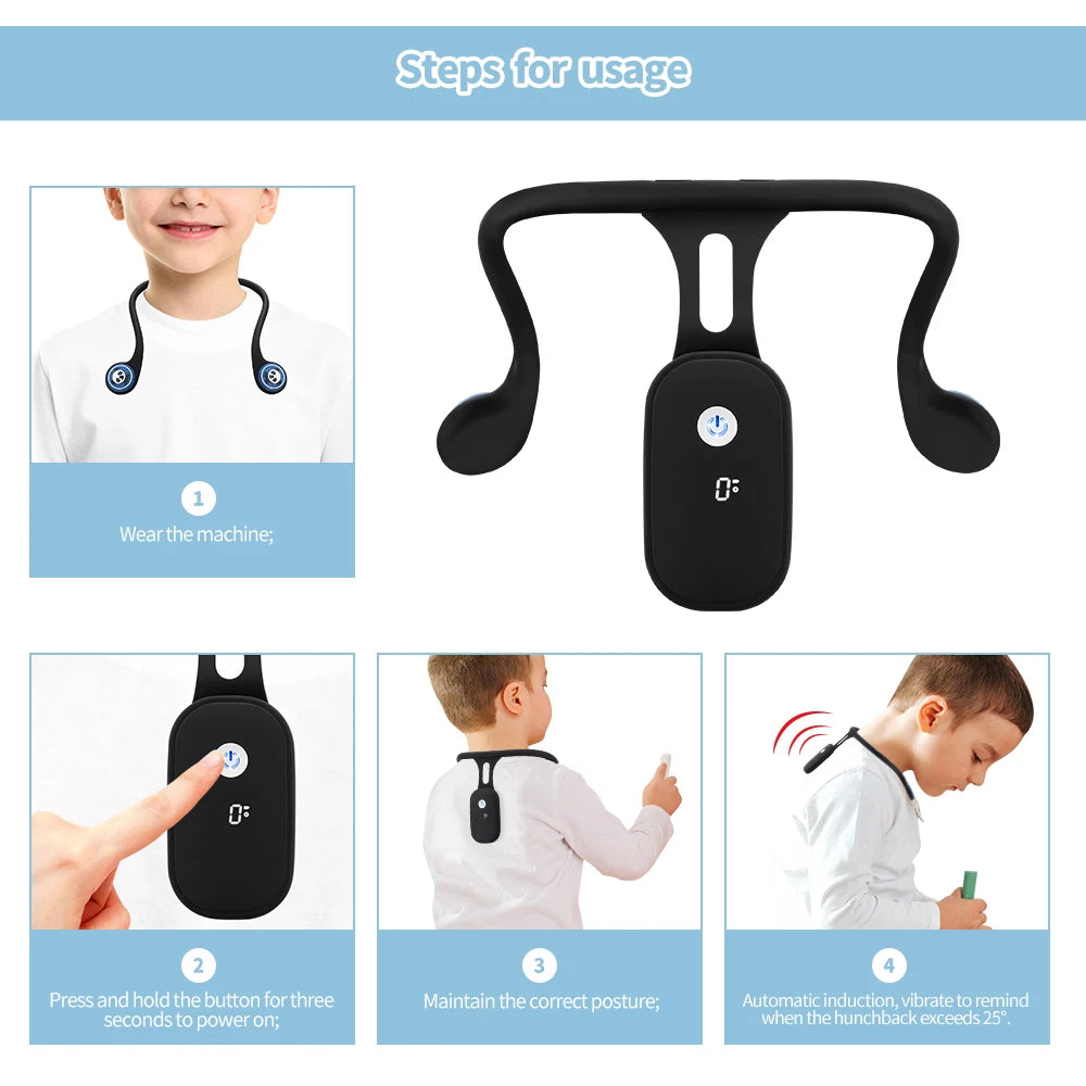Smart Posture Corrector | Real-time Monitoring Device for Adults & Kids