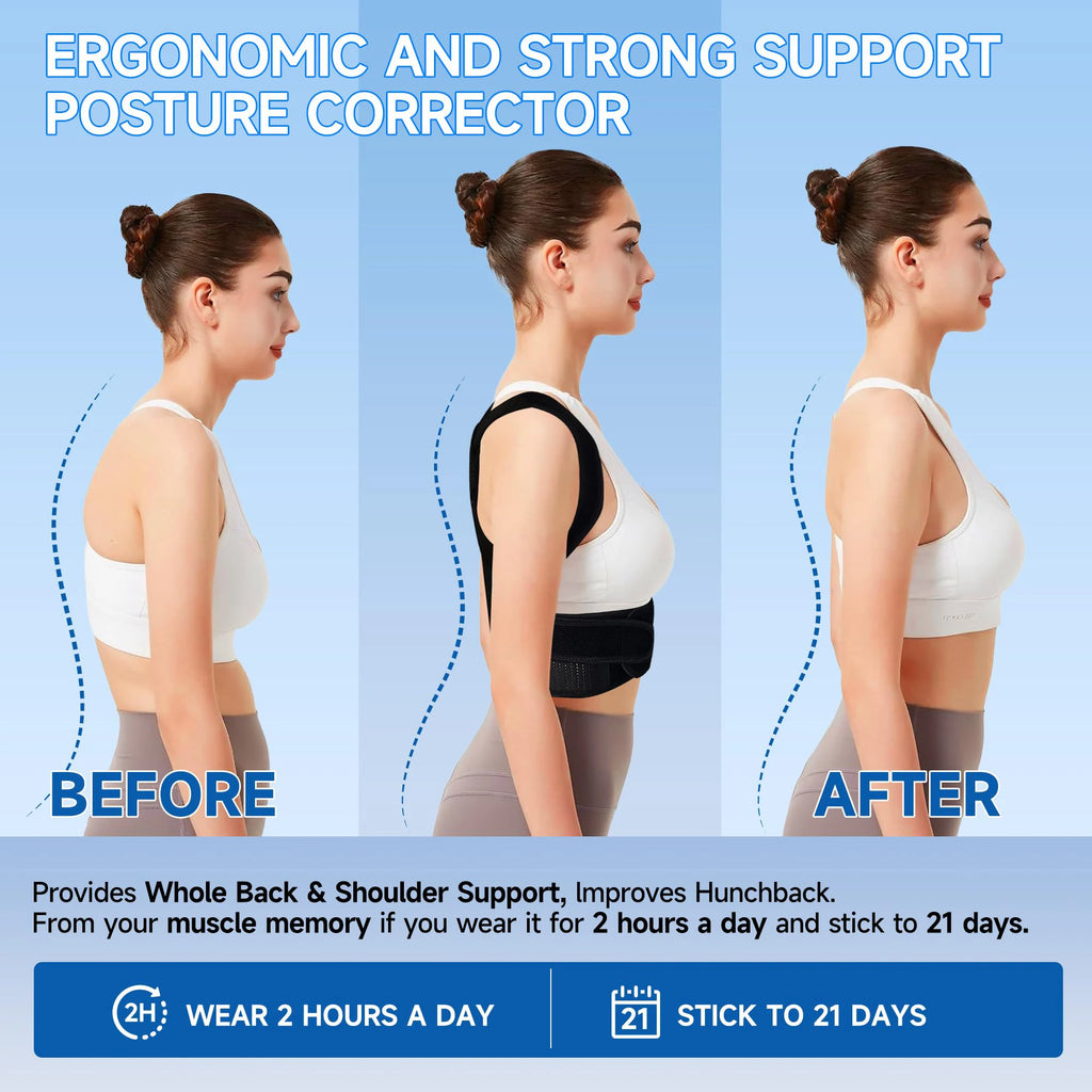 NEENCA Posture Corrector for Women - Adjustable Back Brace Support