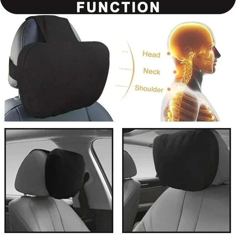 Premium Car Headrest Neck Support Pillow - Maybach S-Class Design, Universal Fit
