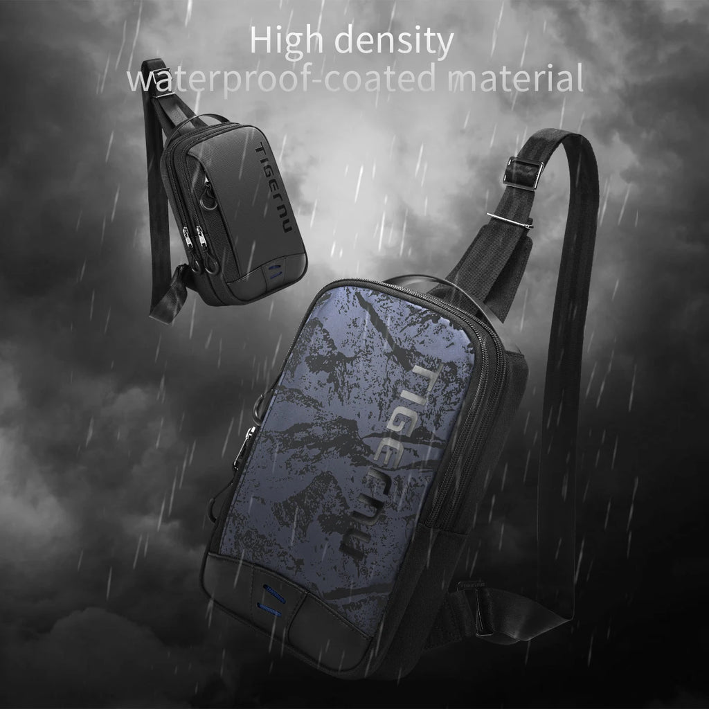 Tigernu Men's Chest Bag - Cool Shoulder & Crossbody for 9.7" iPad