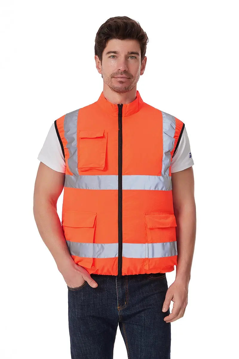 USB Powered Cooling Fan Work Vest - Reflective Summer Safety