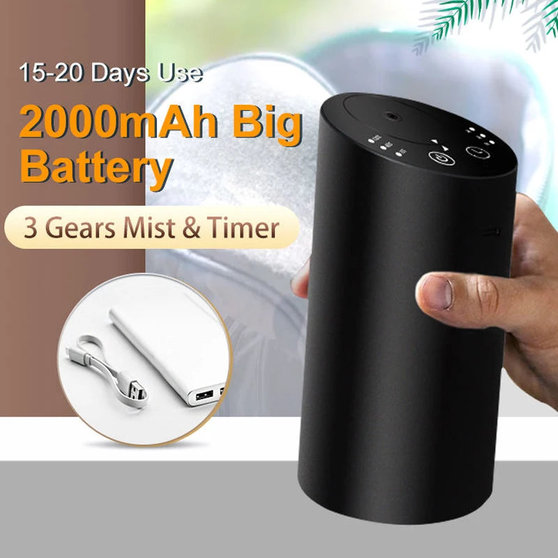 Portable Car & Home Aroma Diffuser - Rechargeable Essential Oil Machine