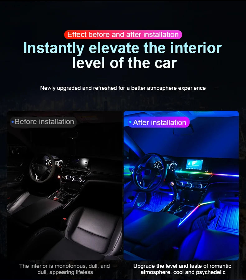 18-in-1 Dual Zone Symphony RGB Car Interior Ambient Light Kit