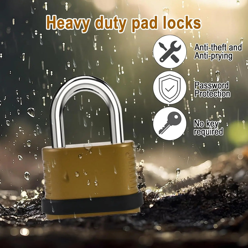 Heavy Duty Outdoor Waterproof 4-Digit Combination Lock