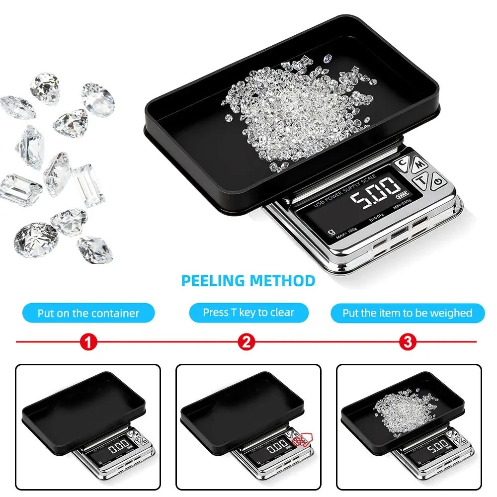 Vabena High Precision Digital Pocket Scale - 500g/0.01g