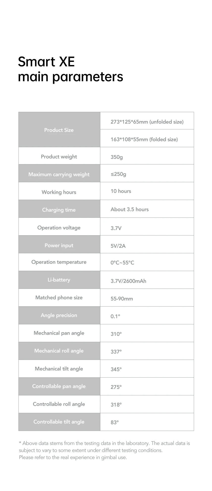 AOCHUAN SmartXE 3-Axis Smartphone Gimbal Stabilizer