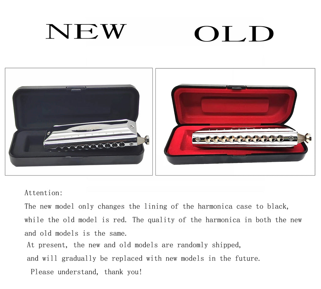 Professional Chromatic Harmonica C Key - 10 Holes, 40 Tones for All Ages