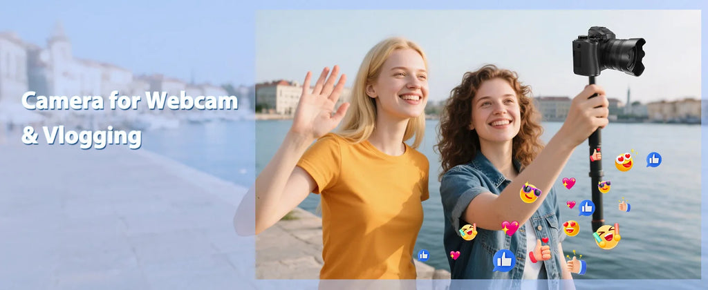 Vabena 8K 88MP Dual-Lens Vlogging Camera with Wi-Fi