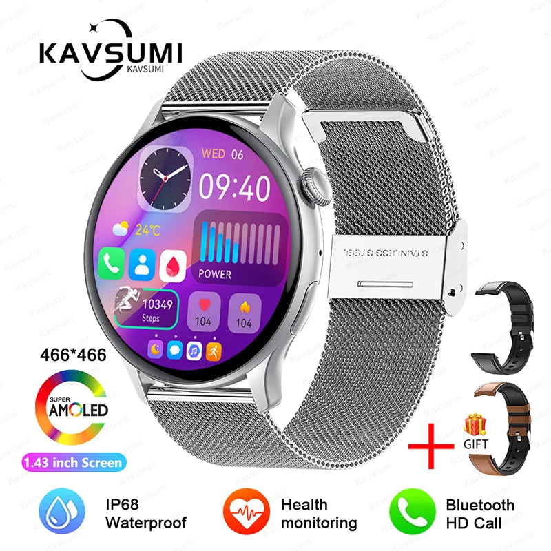 Women's Elegant AMOLED Smartwatch with GPS & Bluetooth Calling