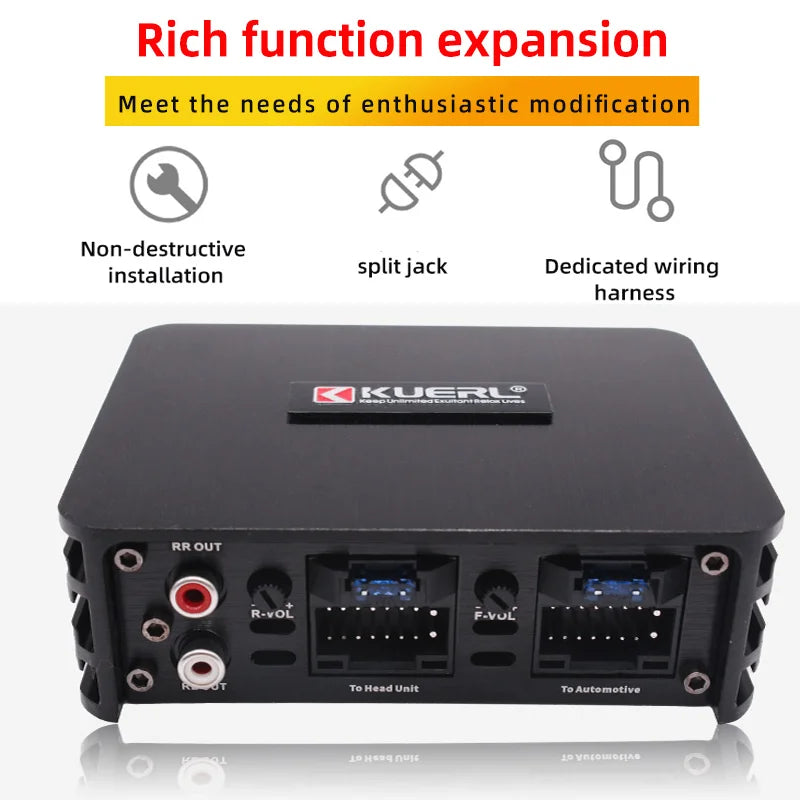 Car Power Amplifier 4*60W DSP | Lossless Audio for Android Large Screens