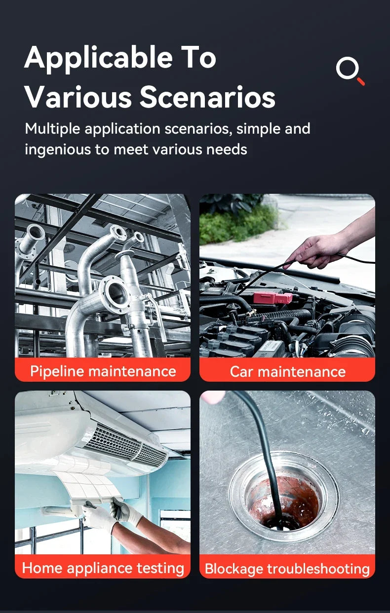 360° Articulating Borescope Endoscope Camera with Light for Android/iOS