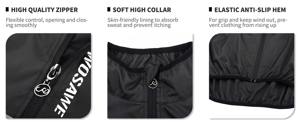WOSAWE Ultralight Cycling Vest - Water & Wind Resistant Gilet