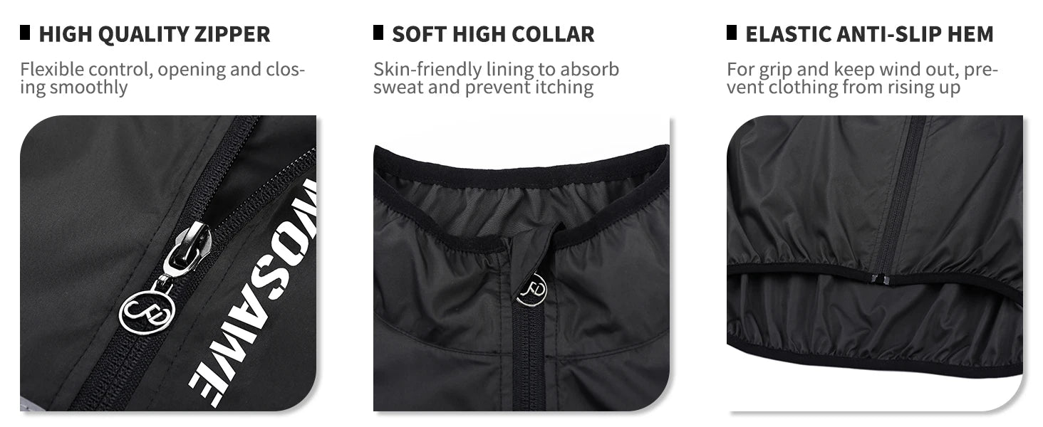 WOSAWE Ultralight Cycling Vest - Water & Wind Resistant Gilet